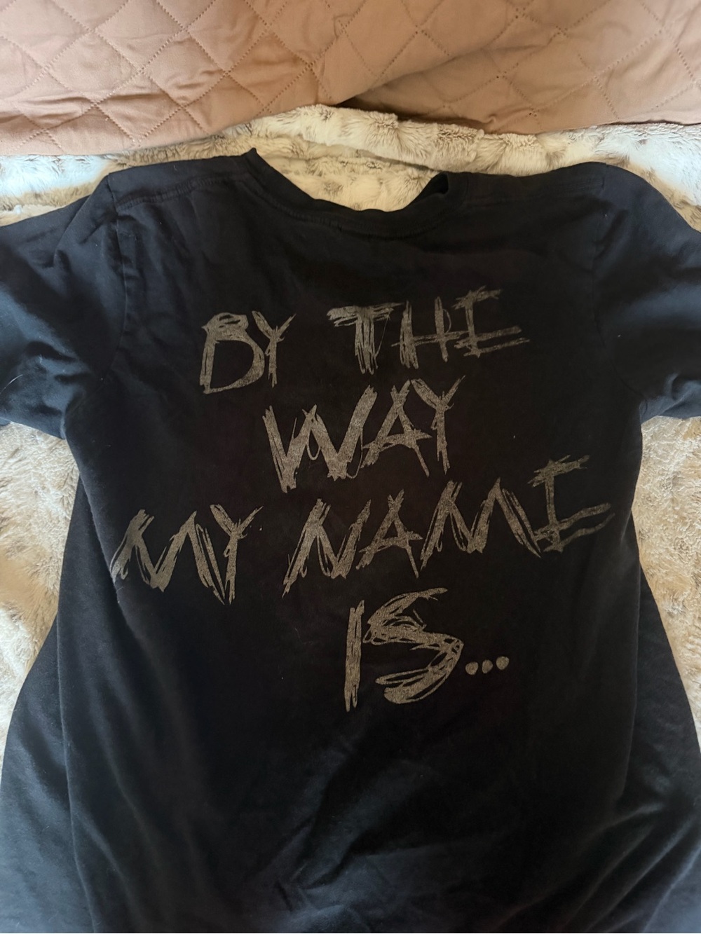 Kids Black Graphic Tee - "By The Way My Name Is..."